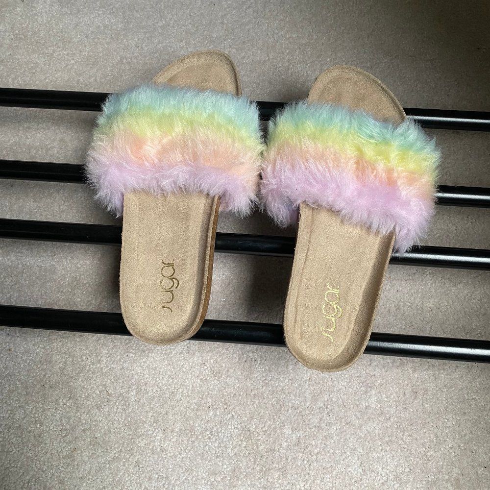 Sugar Women Bravos Plush Slide Sandals - New Nwob View 3